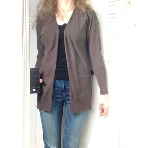 Pink Rose Open Front Olive Cardigan Sweater